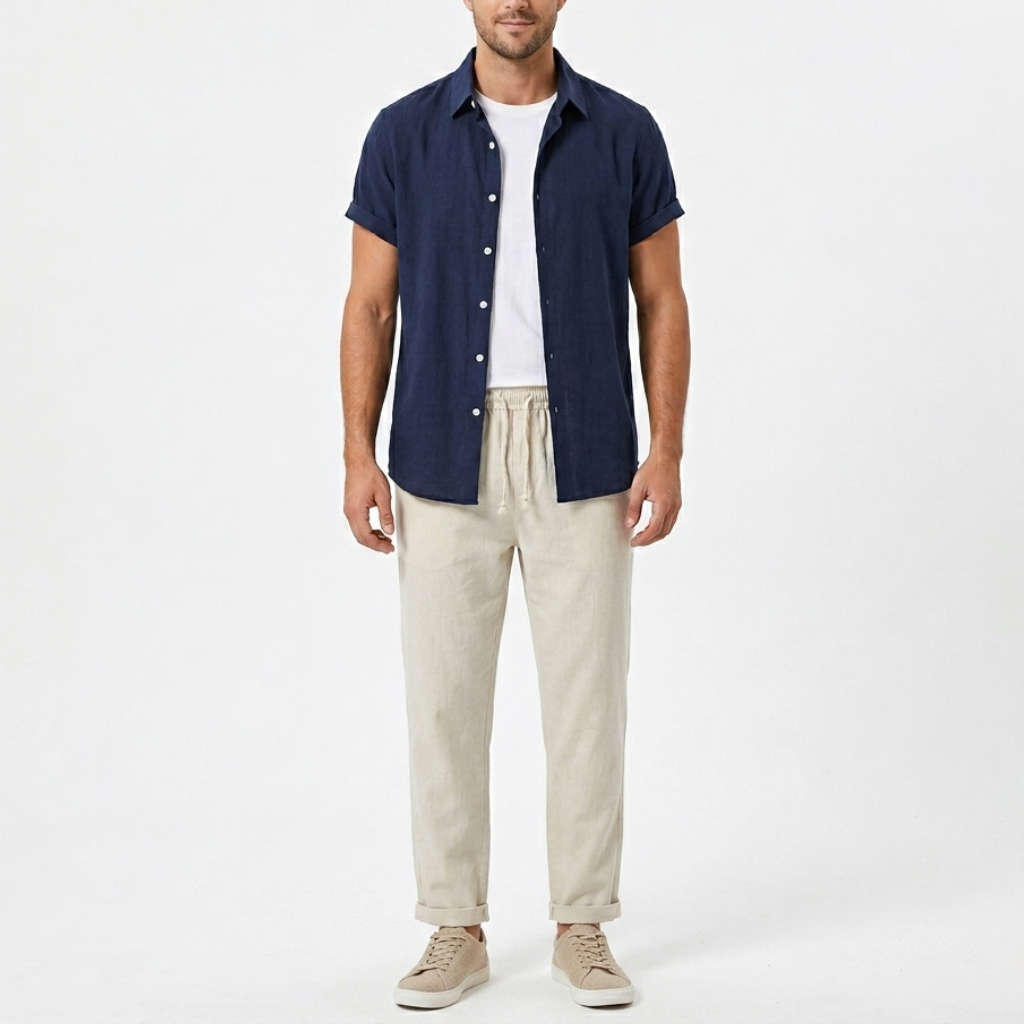Lorenzo | Relaxed Shirt & Drawstring Trousers Set