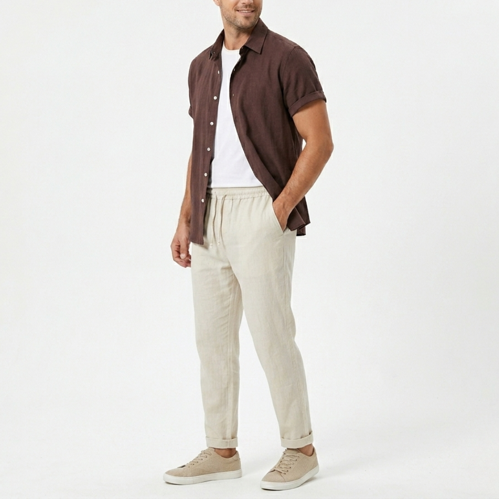 Lorenzo | Relaxed Shirt & Drawstring Trousers Set