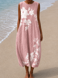 Elizabeth - Women’s Sleeveless Relaxed Fit Midi Dress