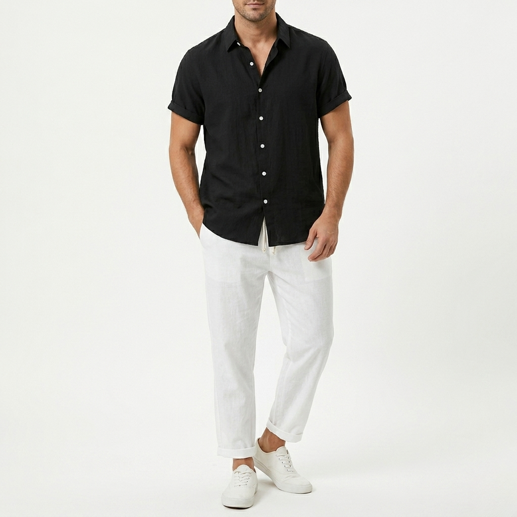 Lorenzo | Relaxed Shirt & Drawstring Trousers Set
