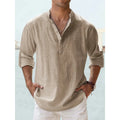 Landon | Relaxed Linen-Blend Henley Shirt