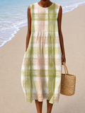 Natalie - Women’s Sleeveless Relaxed Fit Midi Dress