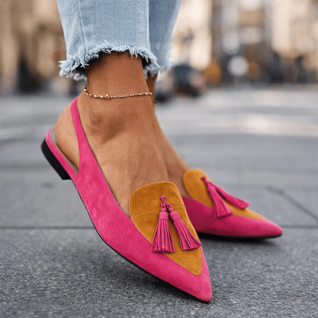 Thalina | Women’s Slingback Heels with Tassel Detail
