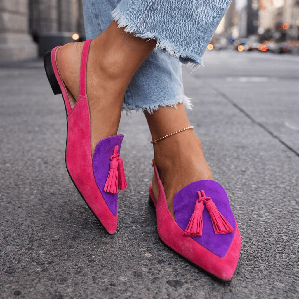 Thalina | Women’s Slingback Heels with Tassel Detail