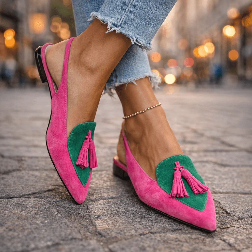 Thalina | Women’s Slingback Heels with Tassel Detail