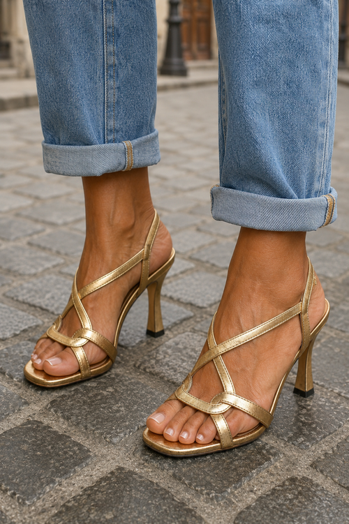 Cassie | Golden Summer Charm Heels