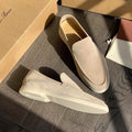 Men's Lightweight Slip-On Loafers - Minimalist Suede Texture