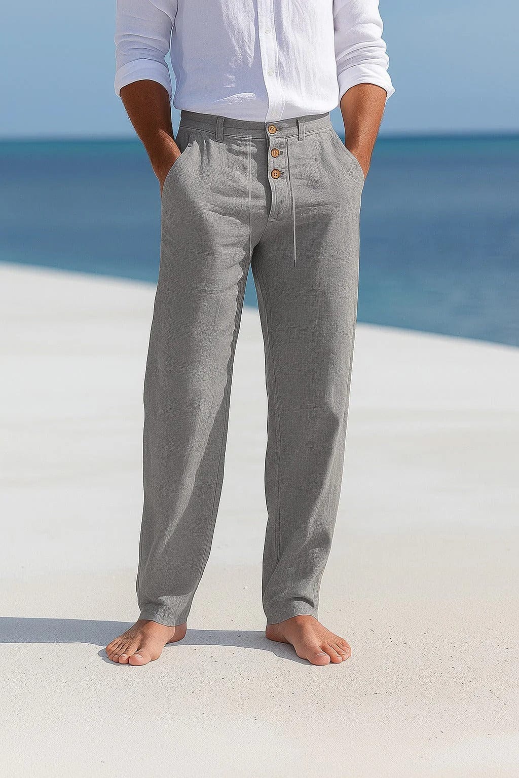 Milo | Relaxed Linen-Blend Drawstring Trousers