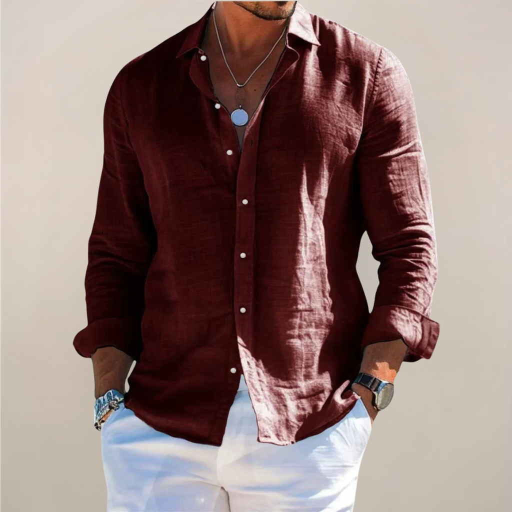 Oliver | Refined Linen-Blend Button-Up Shirt