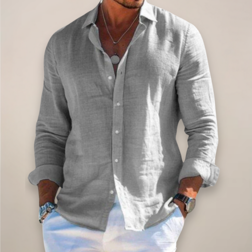 Oliver | Refined Linen-Blend Button-Up Shirt