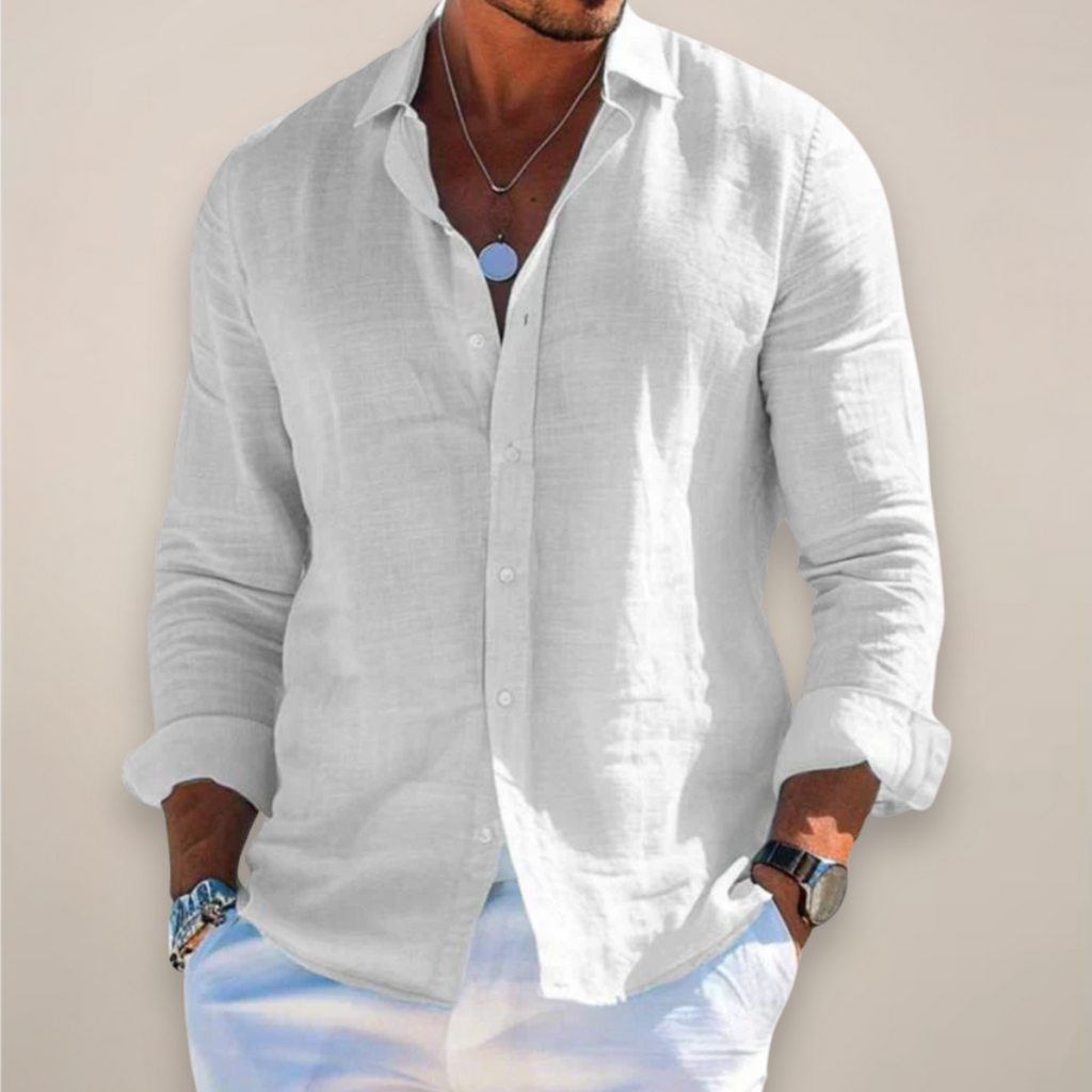Oliver | Refined Linen-Blend Button-Up Shirt