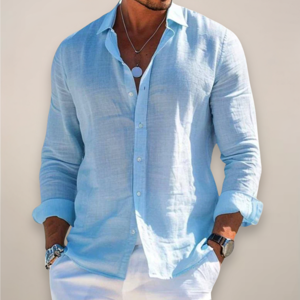 Oliver | Refined Linen-Blend Button-Up Shirt