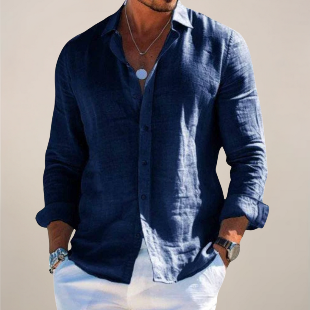 Oliver | Refined Linen-Blend Button-Up Shirt