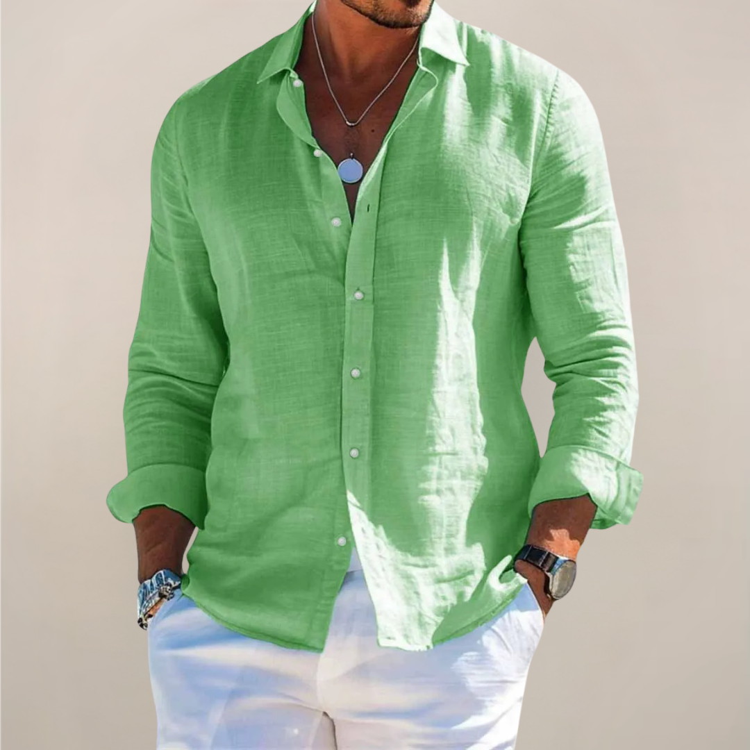 Oliver | Refined Linen-Blend Button-Up Shirt