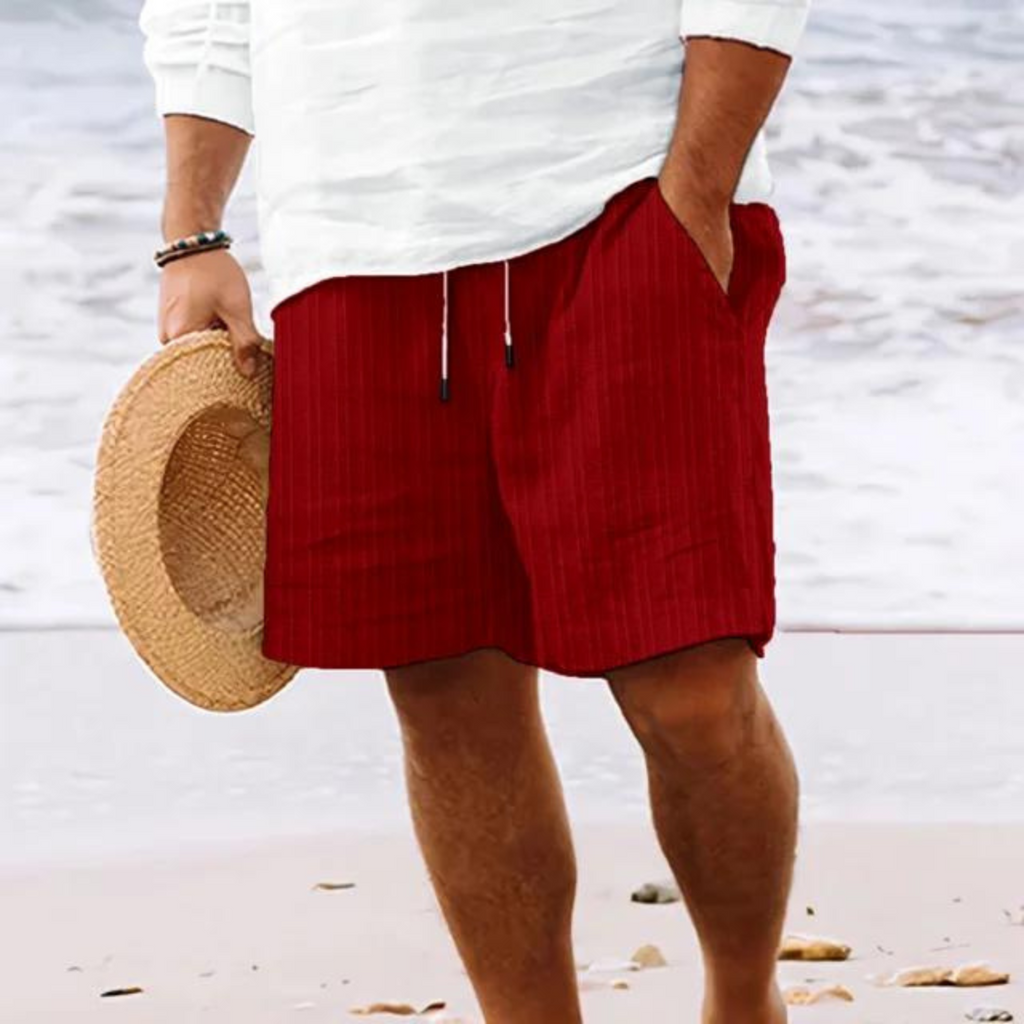 Casual Polyester Blend Shorts with Drawstring Waist and Side Pockets