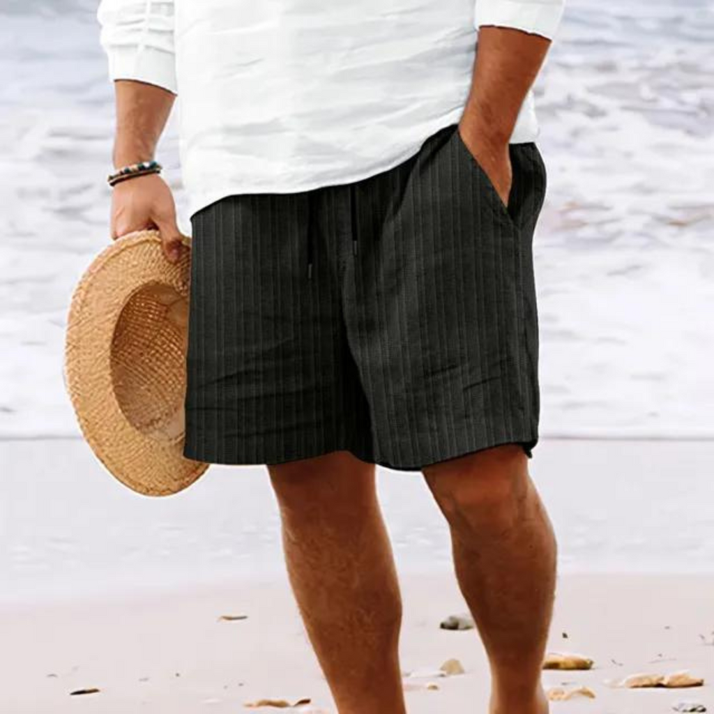 Casual Polyester Blend Shorts with Drawstring Waist and Side Pockets