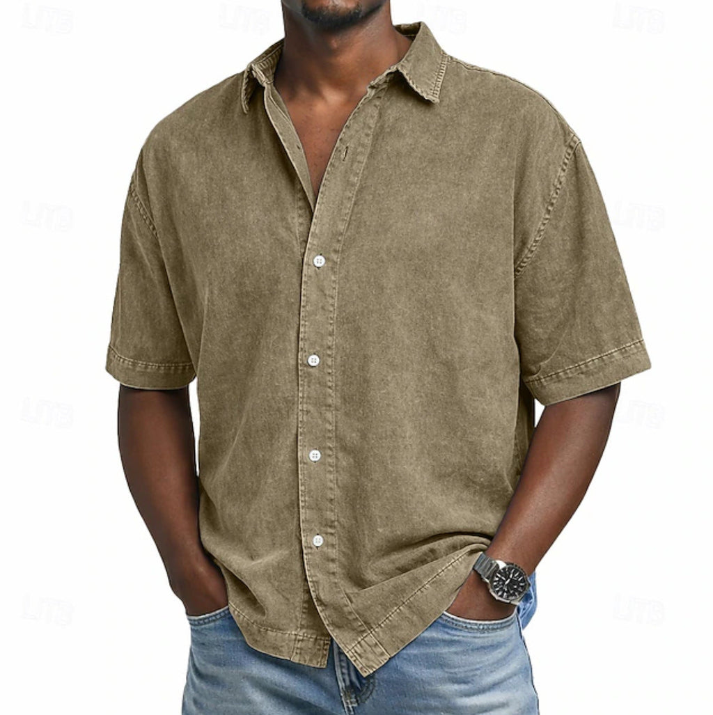 Elena | Breezy Woven Button-Up Shirt