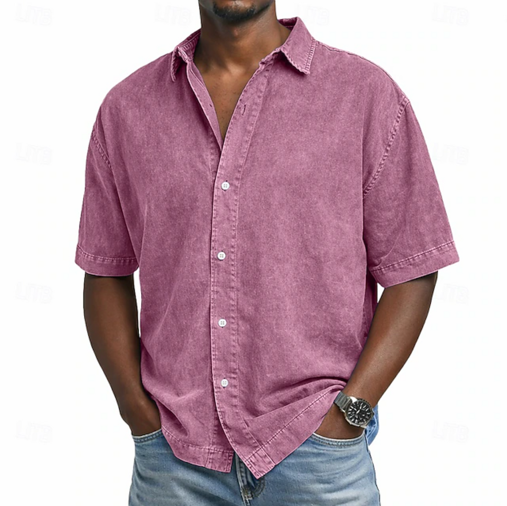 Elena | Breezy Woven Button-Up Shirt