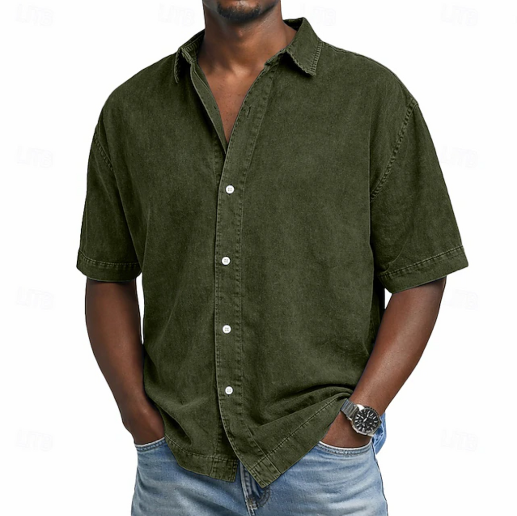Elena | Breezy Woven Button-Up Shirt