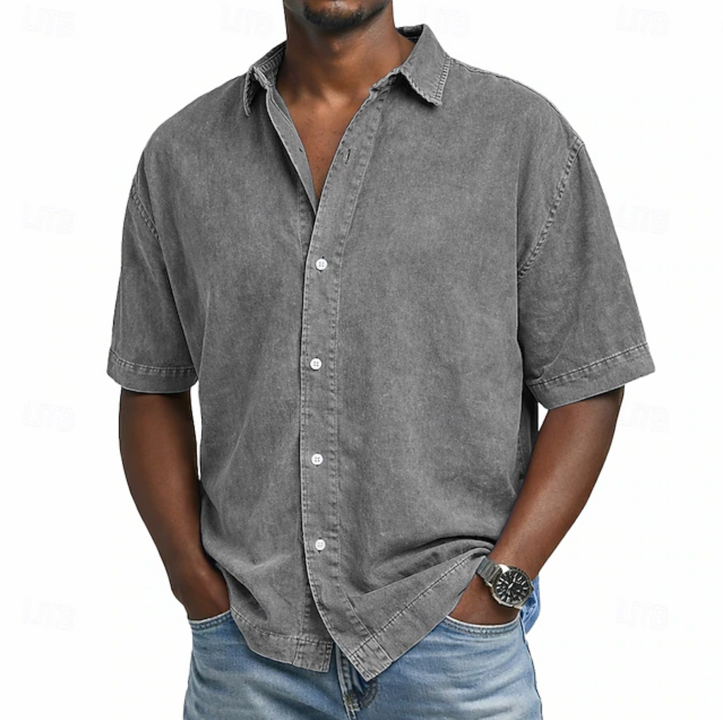 Elena | Breezy Woven Button-Up Shirt