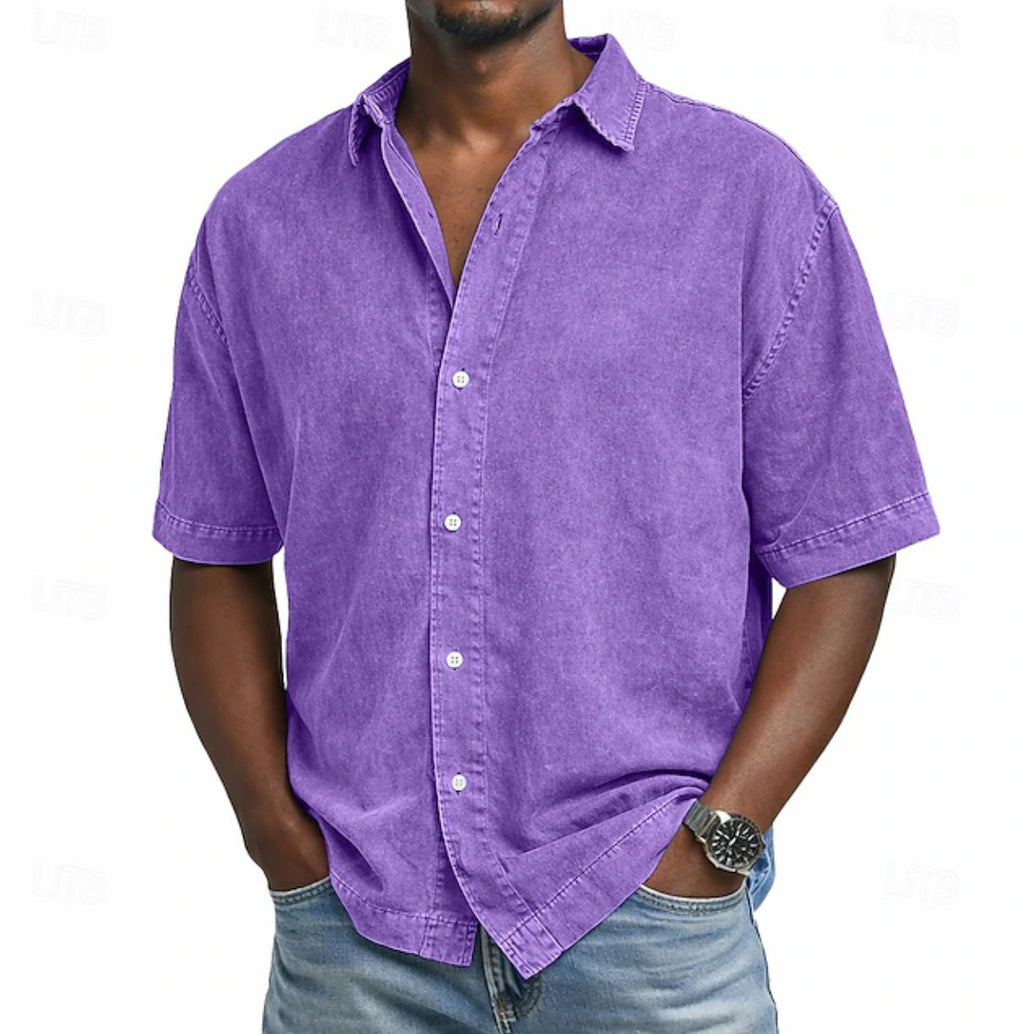 Elena | Breezy Woven Button-Up Shirt
