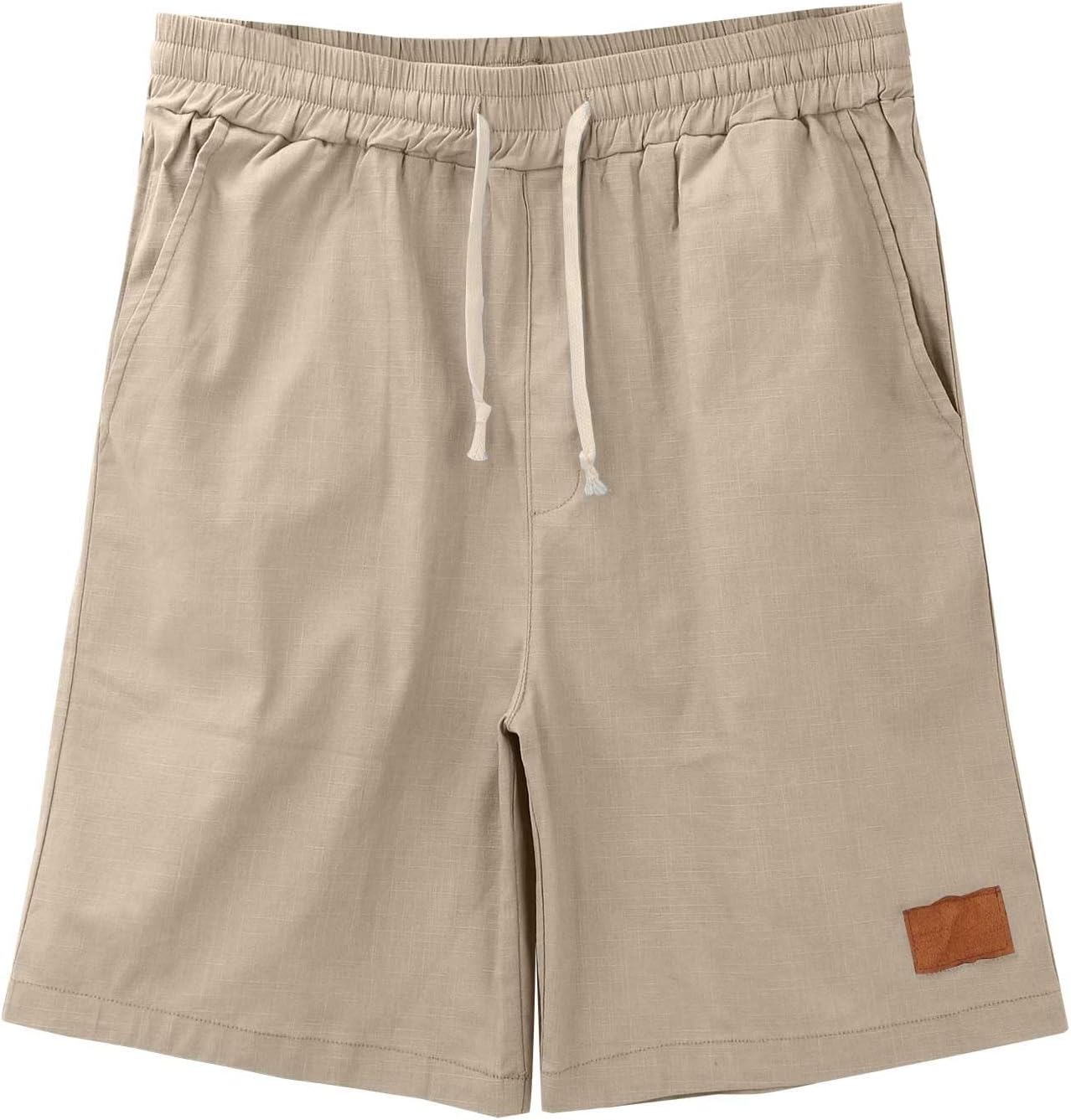 Casual woven shorts with drawstring waist and side pockets