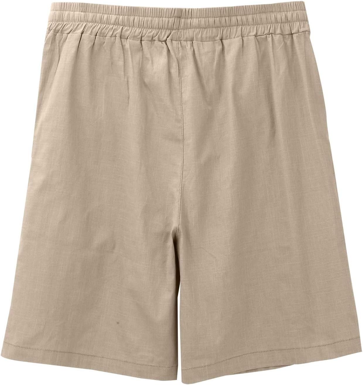 Casual woven shorts with drawstring waist and side pockets