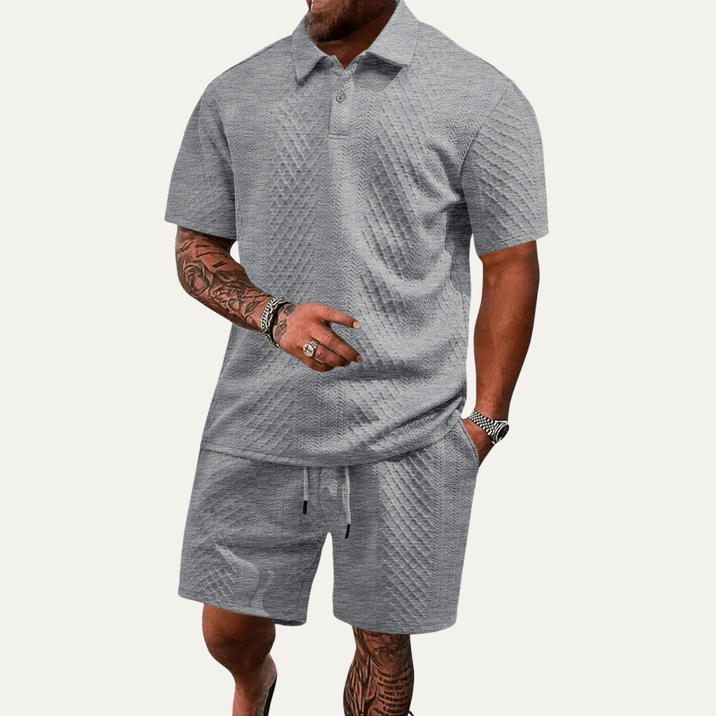 Jacquard Polo and Shorts Set – Refined Summer Co-Ord