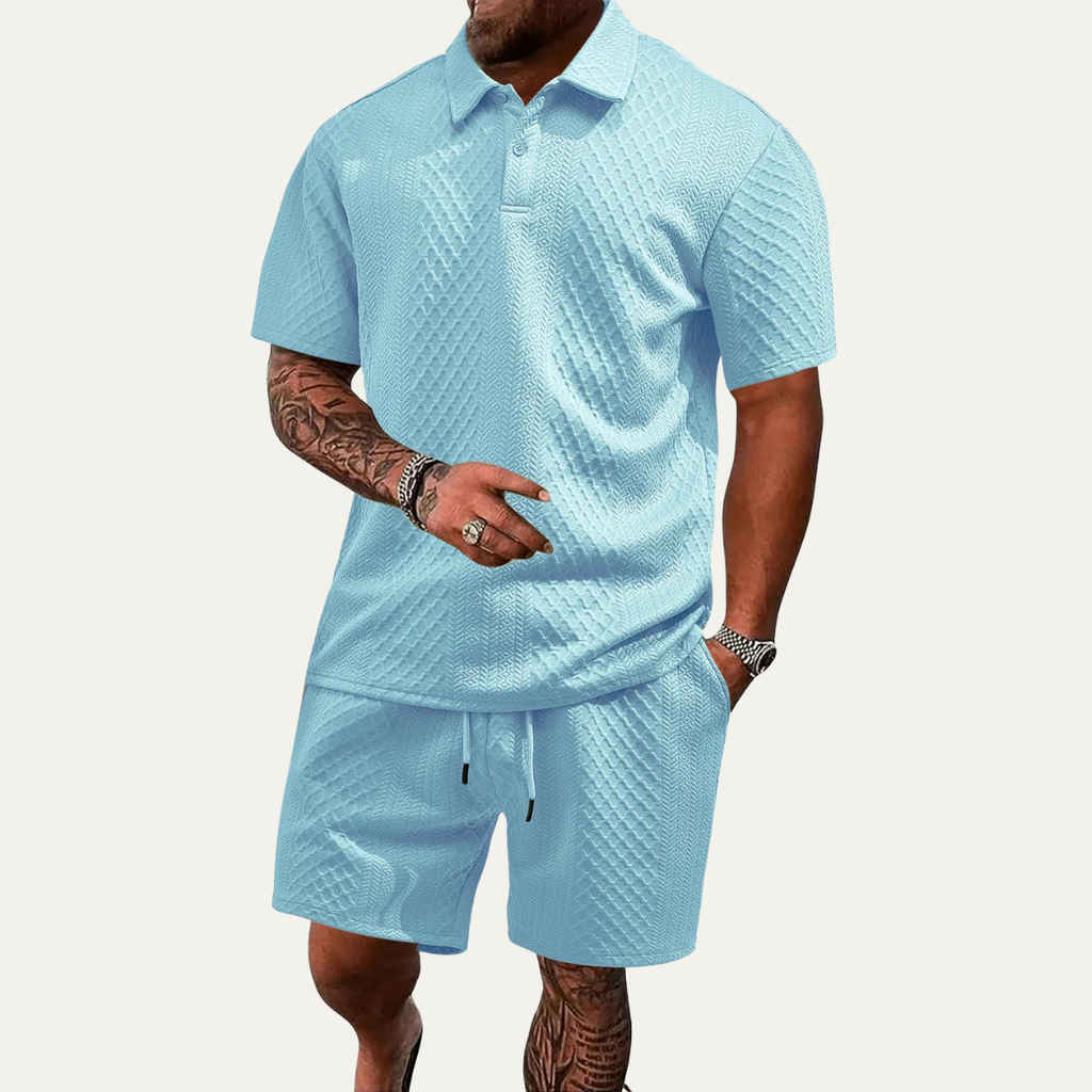 Jacquard Polo and Shorts Set – Refined Summer Co-Ord