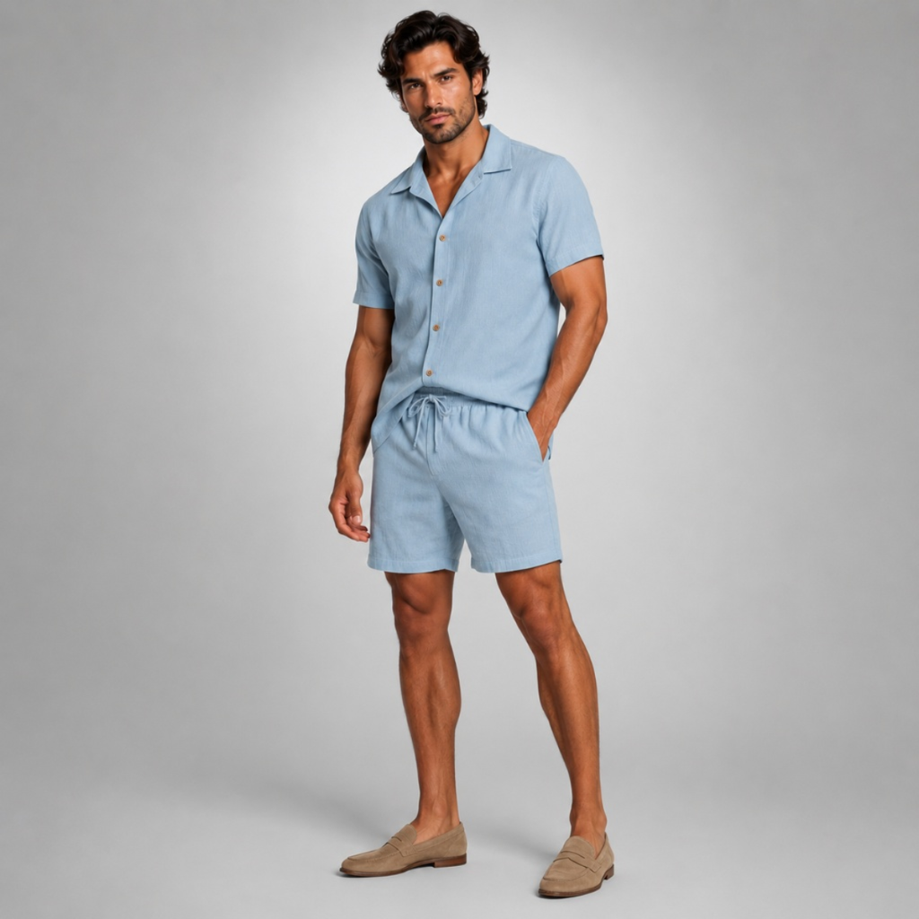 Linen Shirt and Shorts Set – Easy Summer Co-Ord
