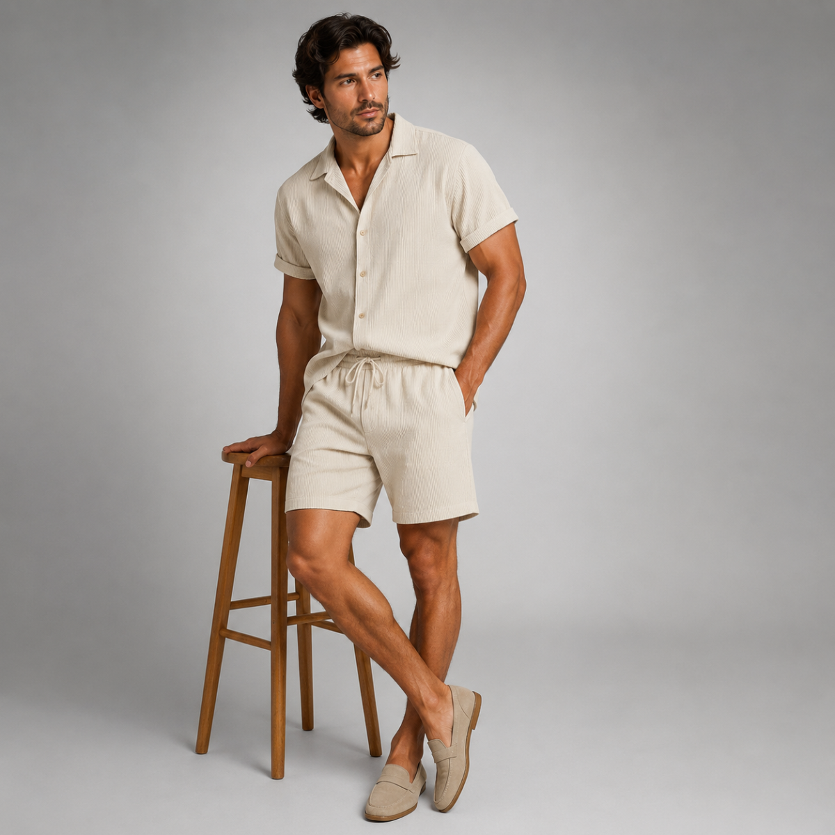 Linen Shirt and Shorts Set – Easy Summer Co-Ord