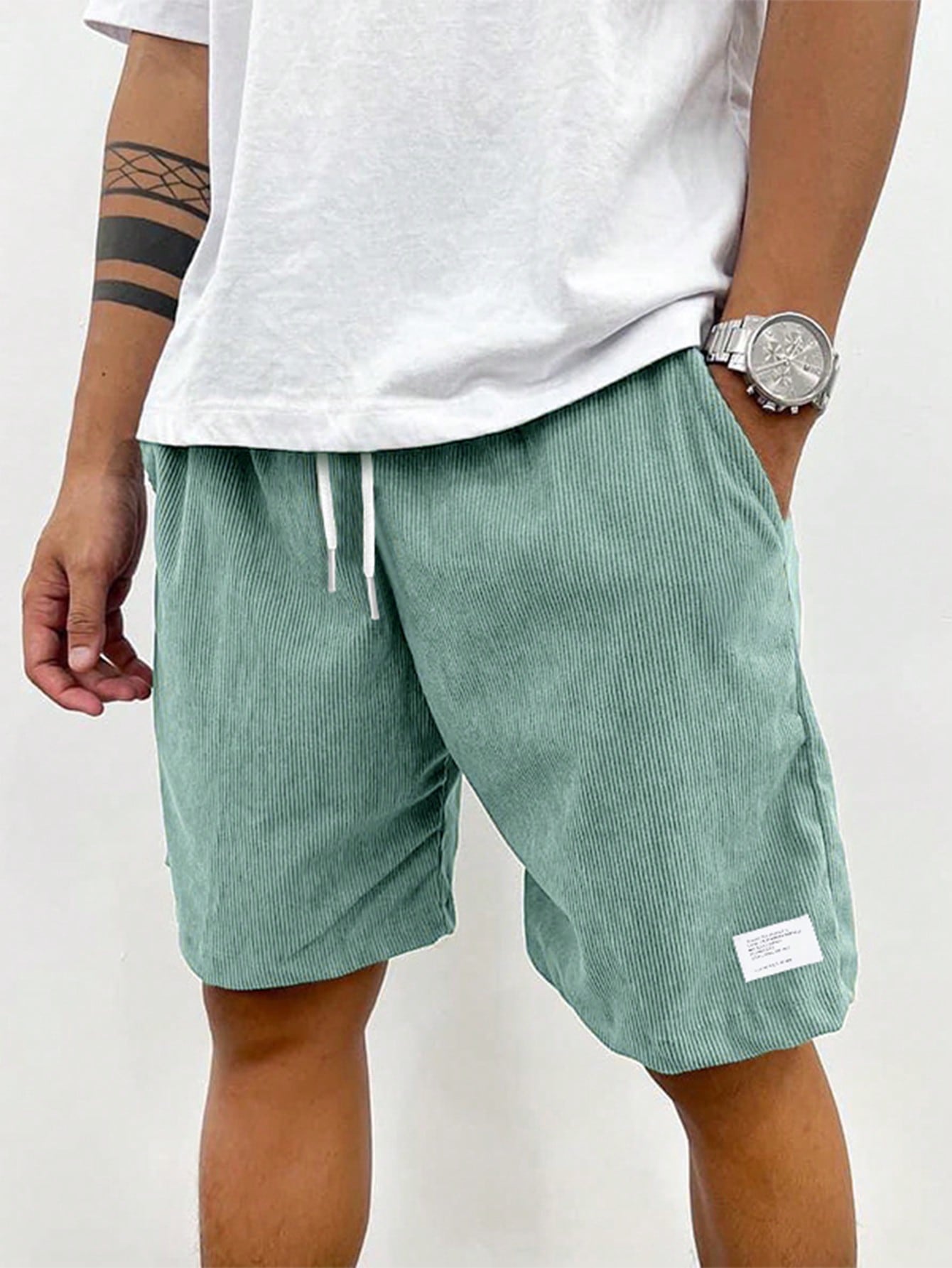 Mason | Relaxed Ribbed Knit Drawstring Shorts