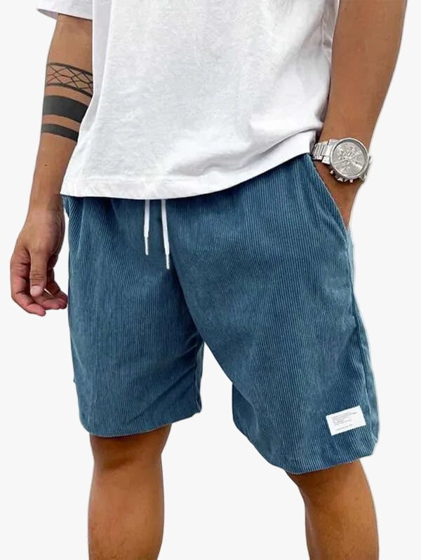 Mason | Relaxed Ribbed Knit Drawstring Shorts