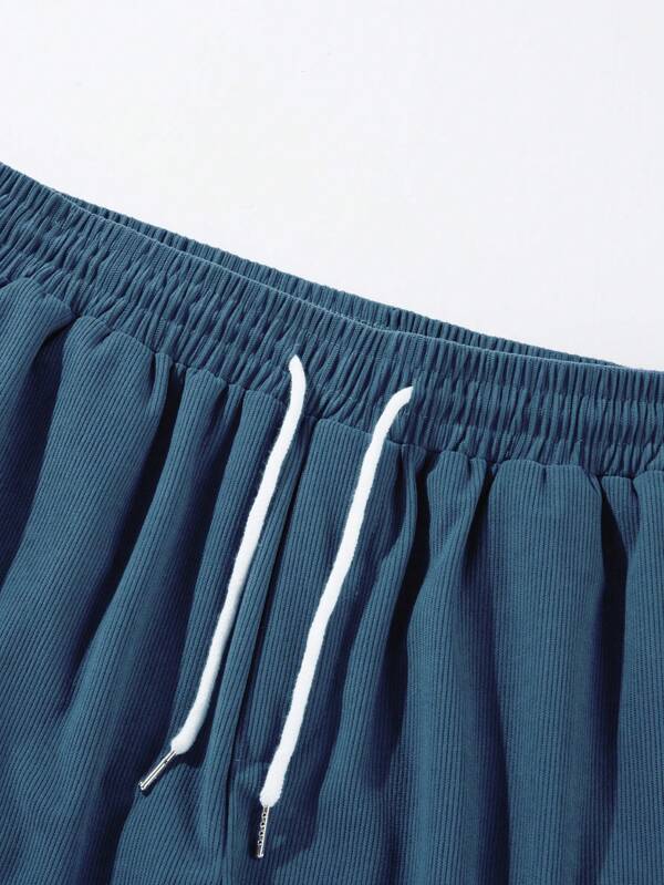 Mason | Relaxed Ribbed Knit Drawstring Shorts