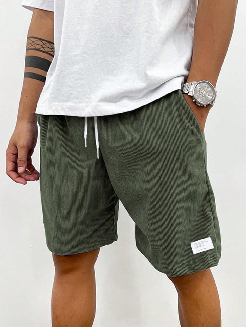 Mason | Relaxed Ribbed Knit Drawstring Shorts
