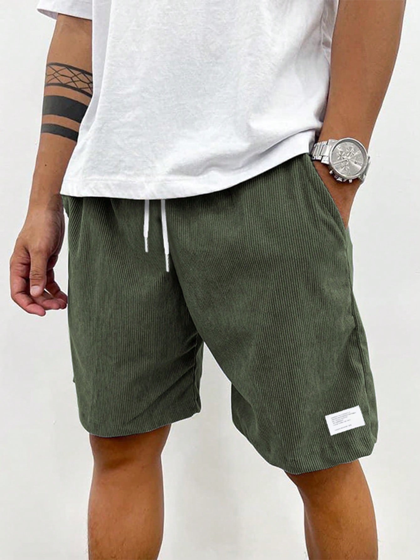 Mason | Relaxed Ribbed Knit Drawstring Shorts
