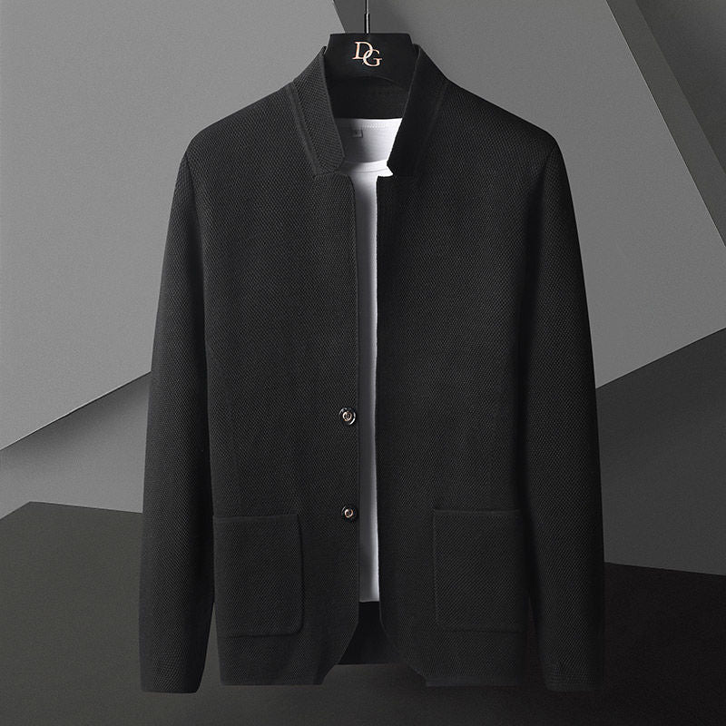 Theo | Refined Knit Cardigan with Stand Collar
