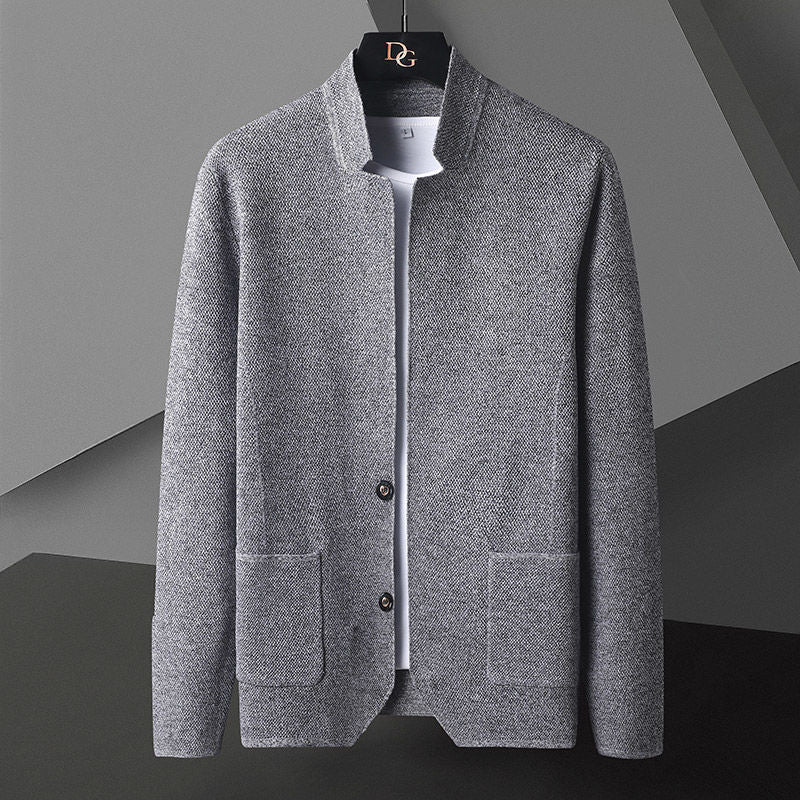 Theo | Refined Knit Cardigan with Stand Collar