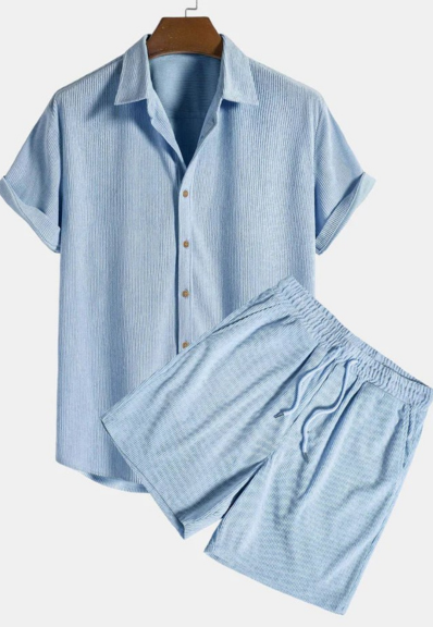 Nico | Relaxed Woven Shirt & Shorts Set