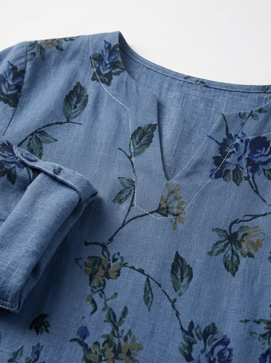 Eleanor | Women’s Layered Floral A-Line Tunic Dress