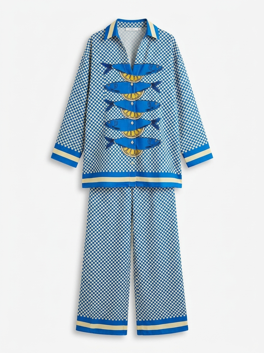 Yareli | Women’s Linen-Cotton 2-Piece Shirt & Trousers Set