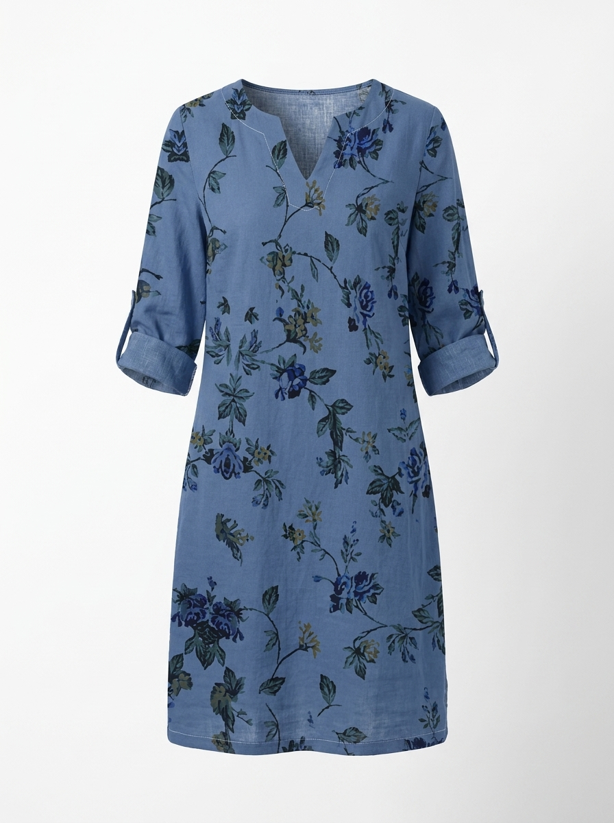 Eleanor | Women’s Layered Floral A-Line Tunic Dress
