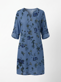 Eleanor | Women’s Layered Floral A-Line Tunic Dress