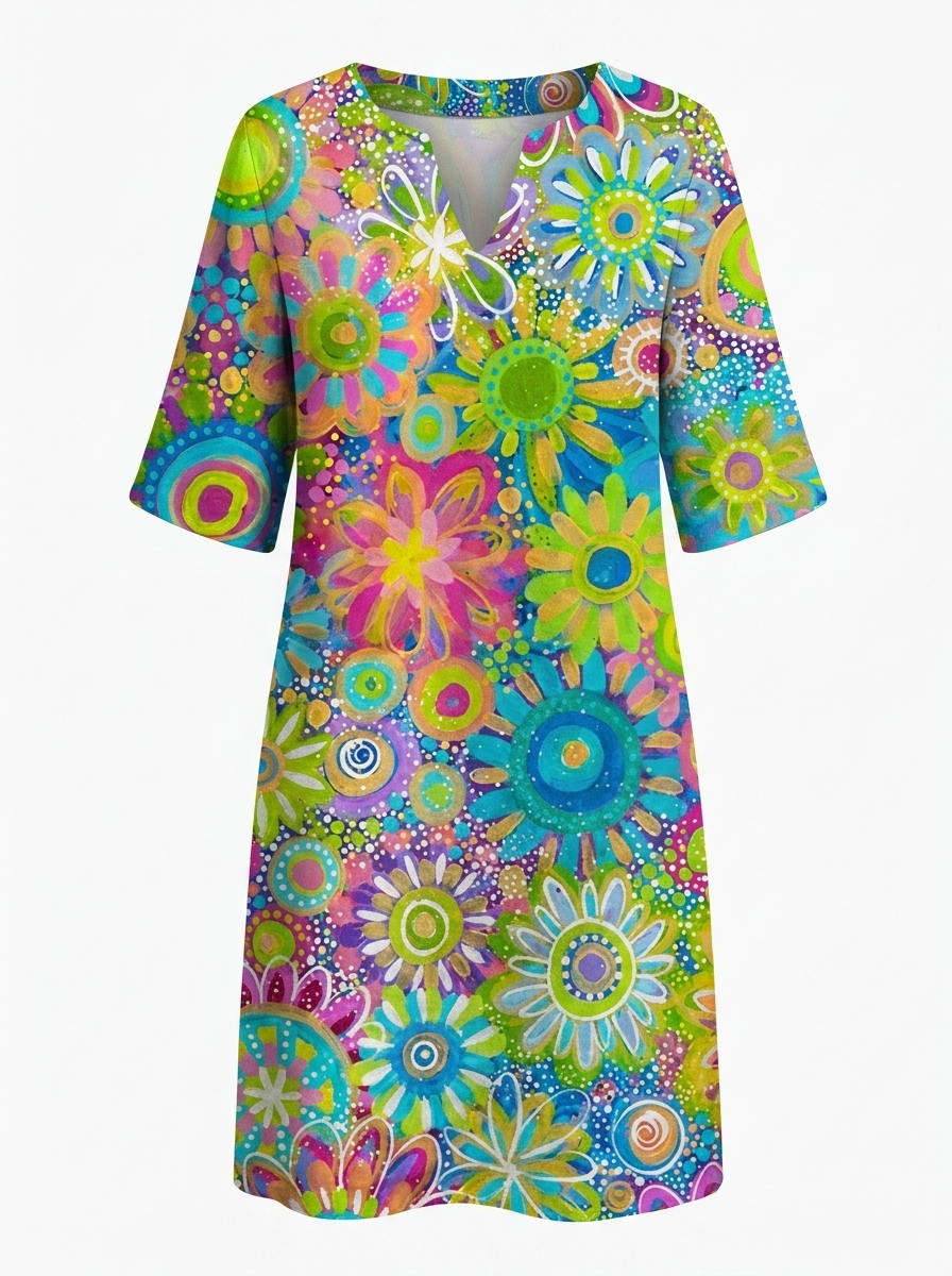 Nira | Women’s Floral Midi Dress – Relaxed Flowy Summer Fit