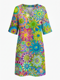 Nira | Women’s Floral Midi Dress – Relaxed Flowy Summer Fit