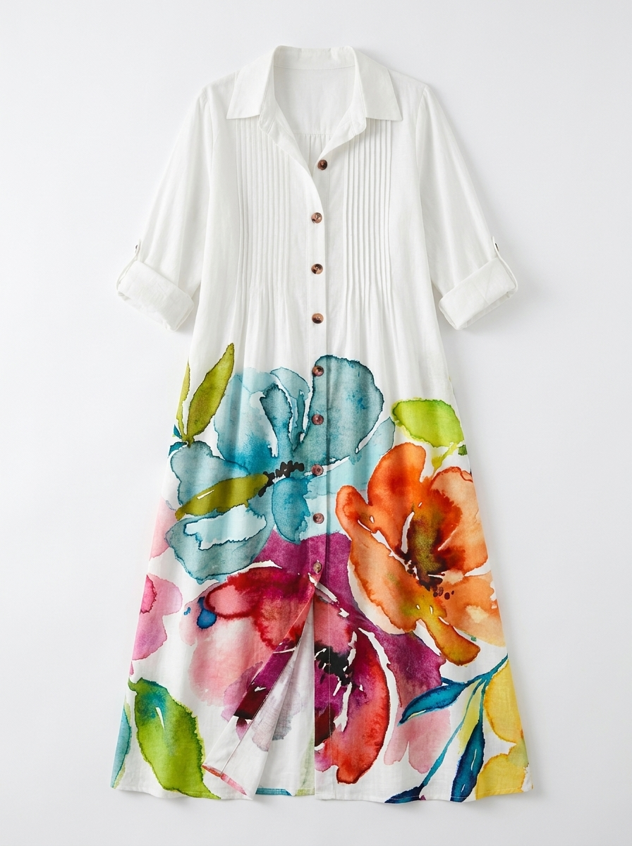 Rimmey | Women’s Boho V-Neck Midi Dress with Layered Skirt