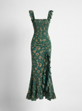 Elara | Emerald Boho Maxi Dress