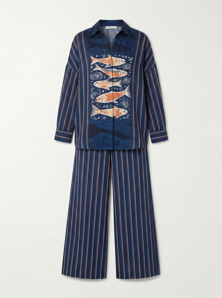 Marisol | Women’s Linen-Cotton 2-Piece Shirt & Trousers Set