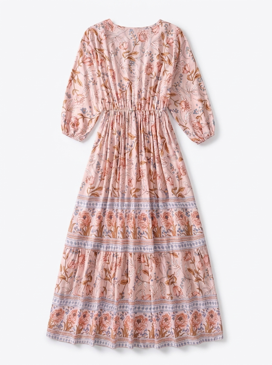 Marino | Women’s Paisley Tiered Maxi Dress with Tie Waist