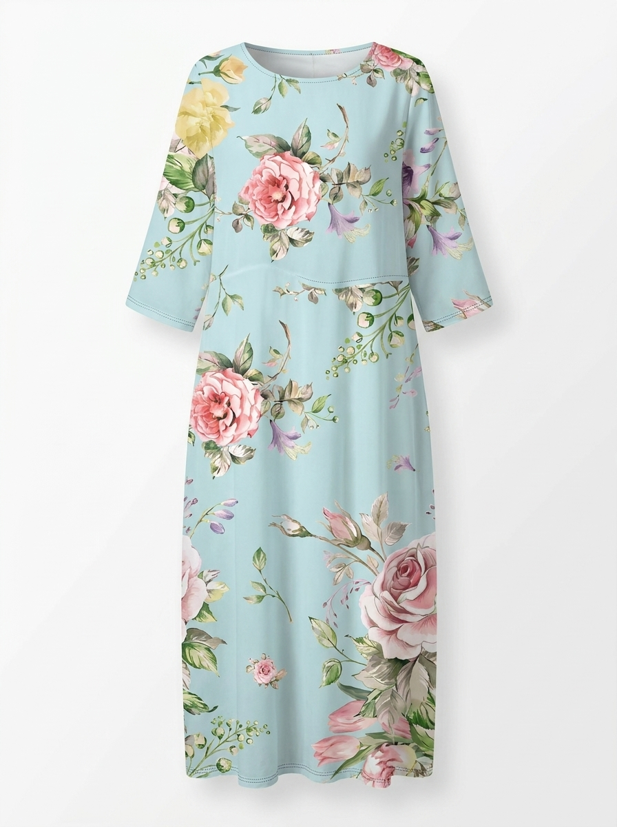 Keely | Women’s Floral Cotton Dress – Flattering Relaxed Summer Fit